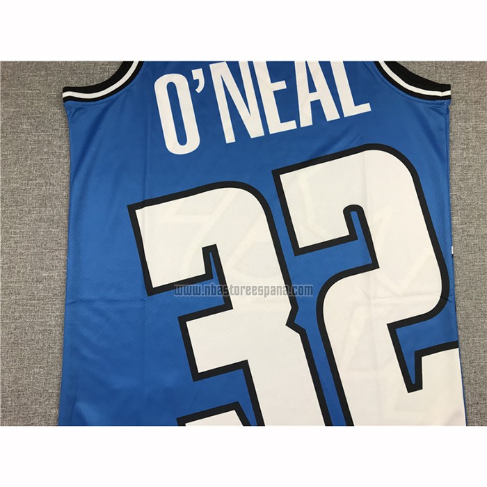 Camiseta Orlando Magic Shaquille O'Neal NO 32 Mitchell & Ness Big Face Azul